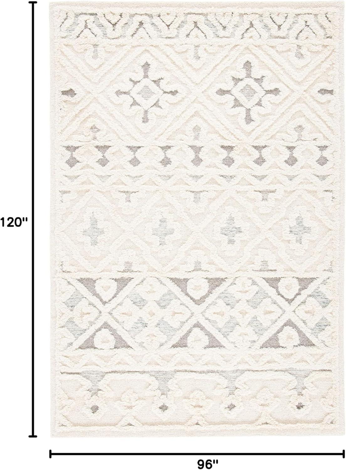 Metro MET110 Hand Tufted Indoor Area Rug - Ivory/Grey - 8'x10' - Safavieh