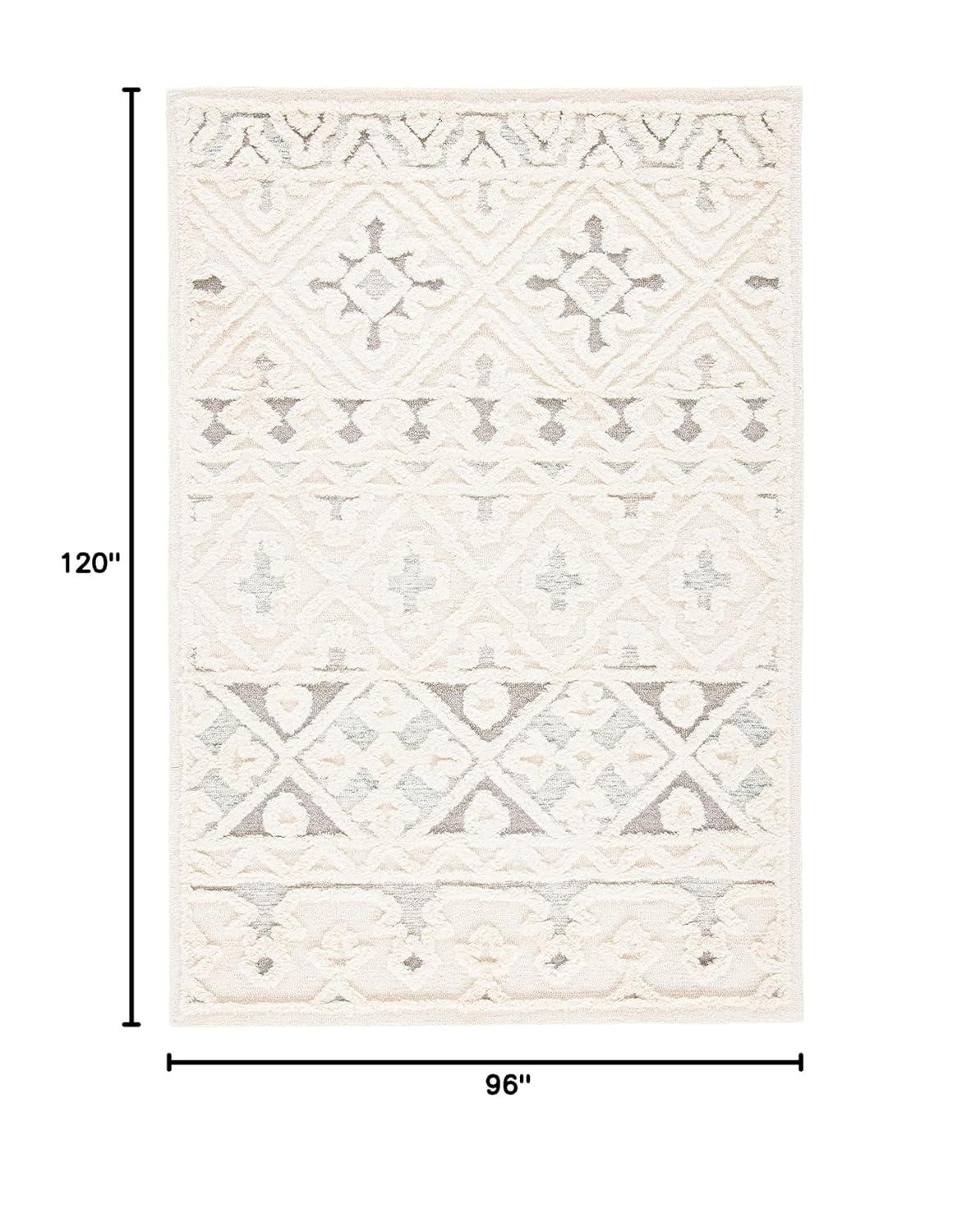 Metro MET110 Hand Tufted Indoor Area Rug - Ivory/Grey - 8'x10' - Safavieh