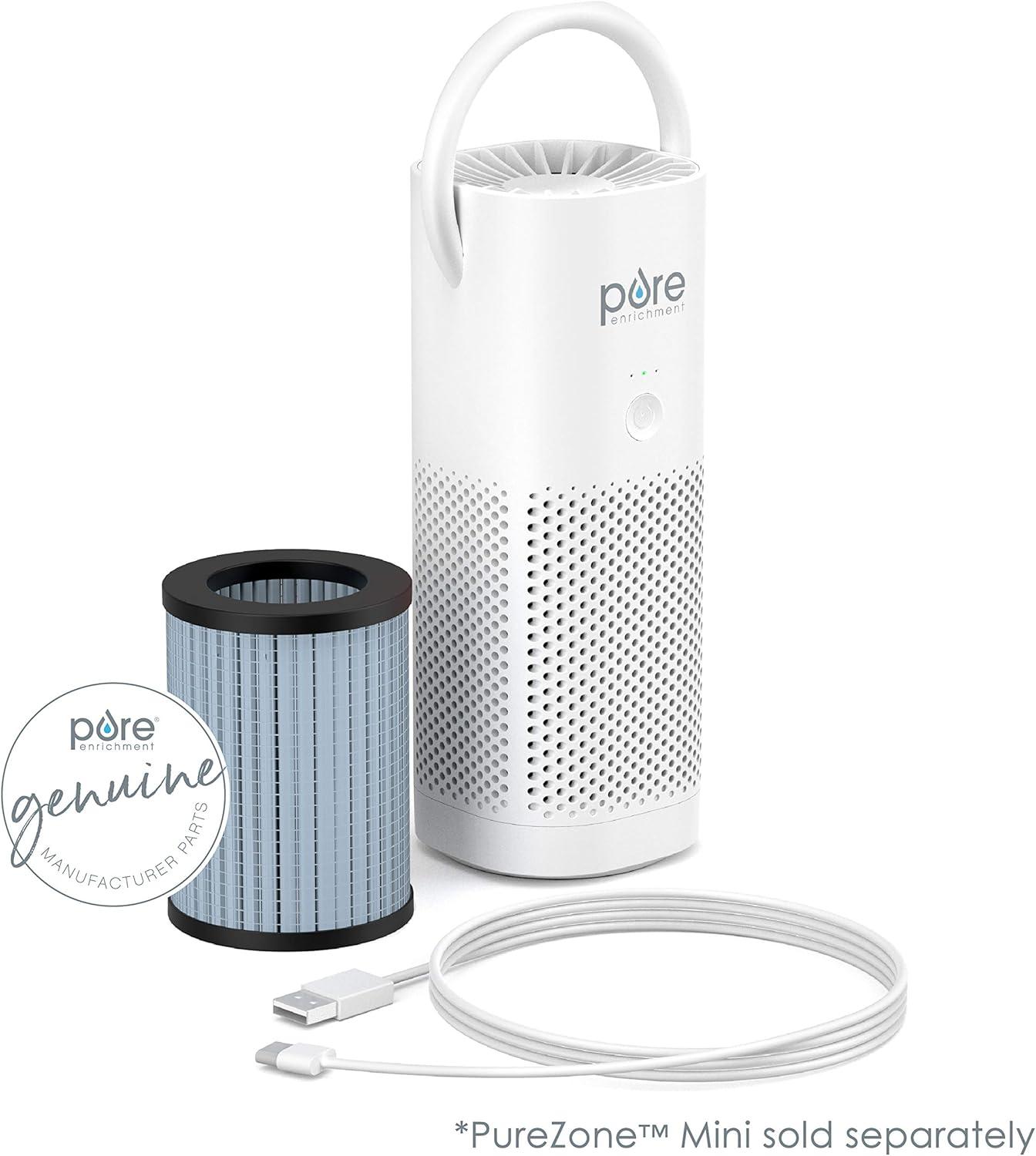 Pure Enrichment Pure Zone Mini True HEPA Air Filter: Captures Dust, Smoke, Pet Dander, Mold, Odors, Pollen, 1 Pack