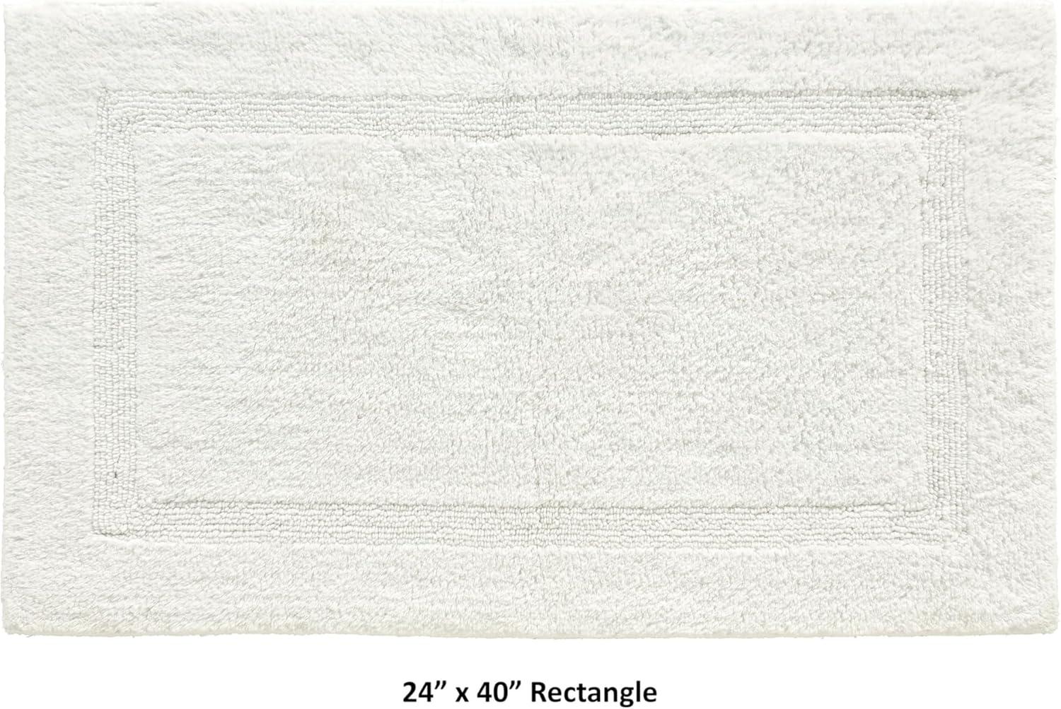 24"x40" Lux Collection Bath Rug Ivory - Better Trends: Cotton, Tufted, Machine Washable, No Backing