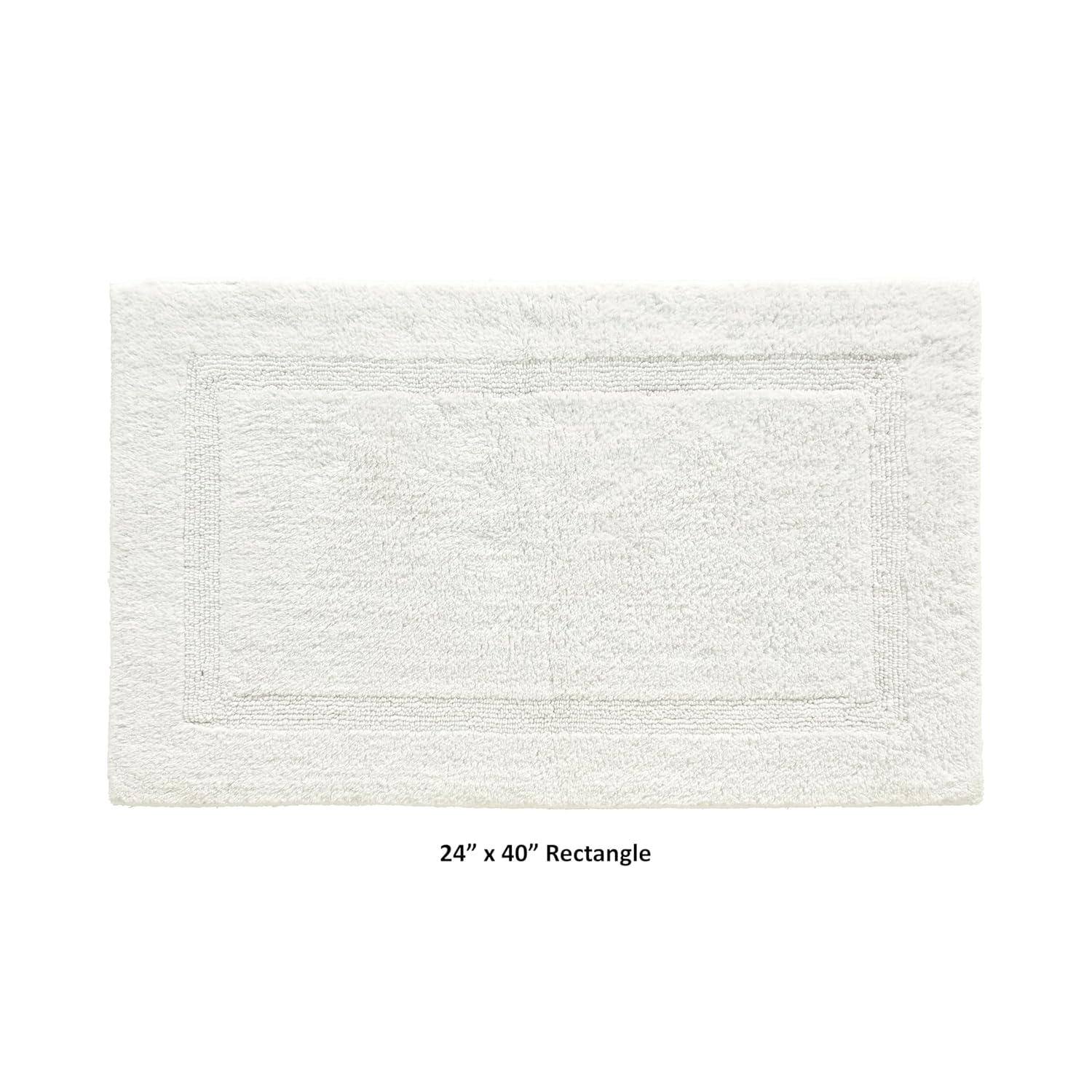 24"x40" Lux Collection Bath Rug Ivory - Better Trends: Cotton, Tufted, Machine Washable, No Backing