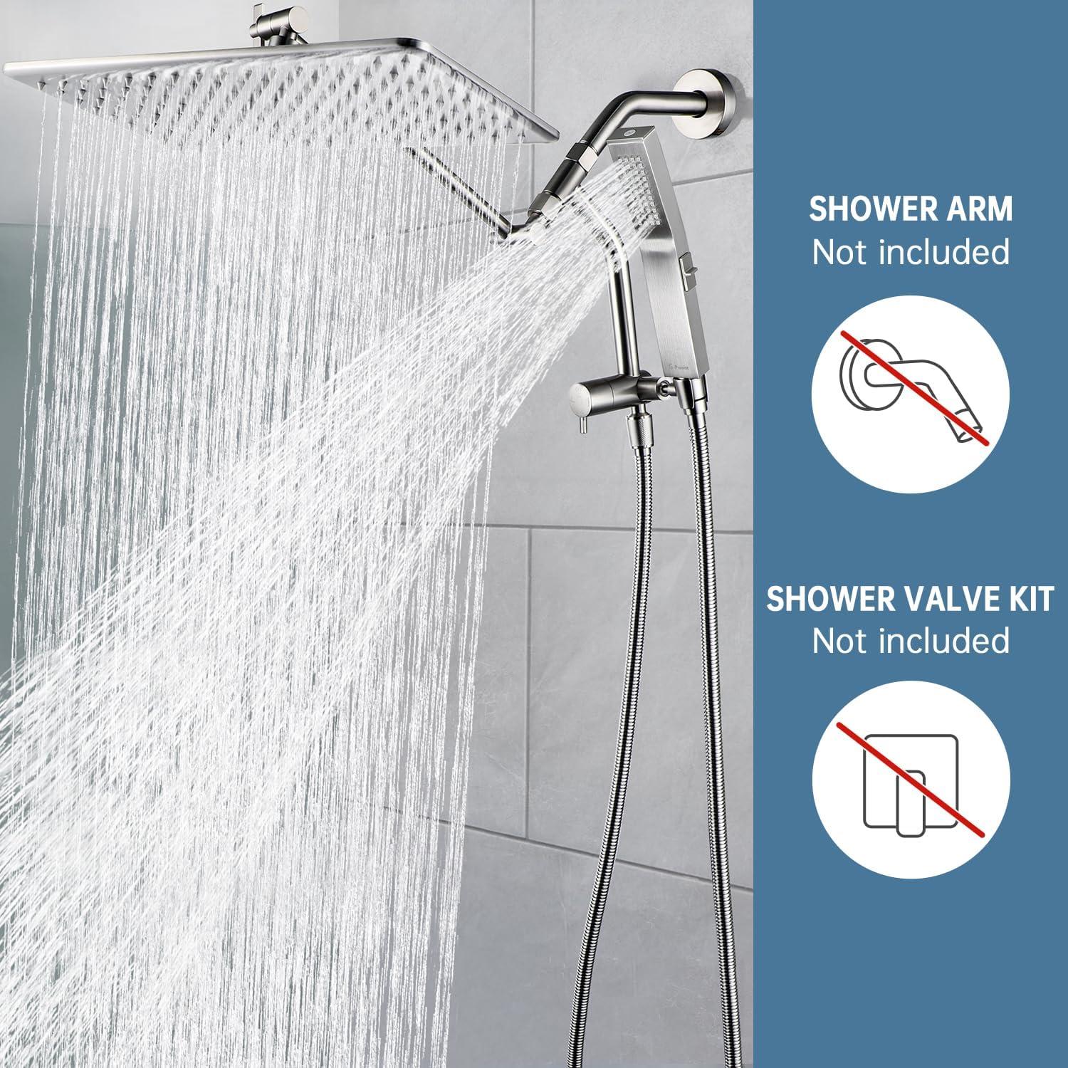 All Metal Rain Dual Shower Head