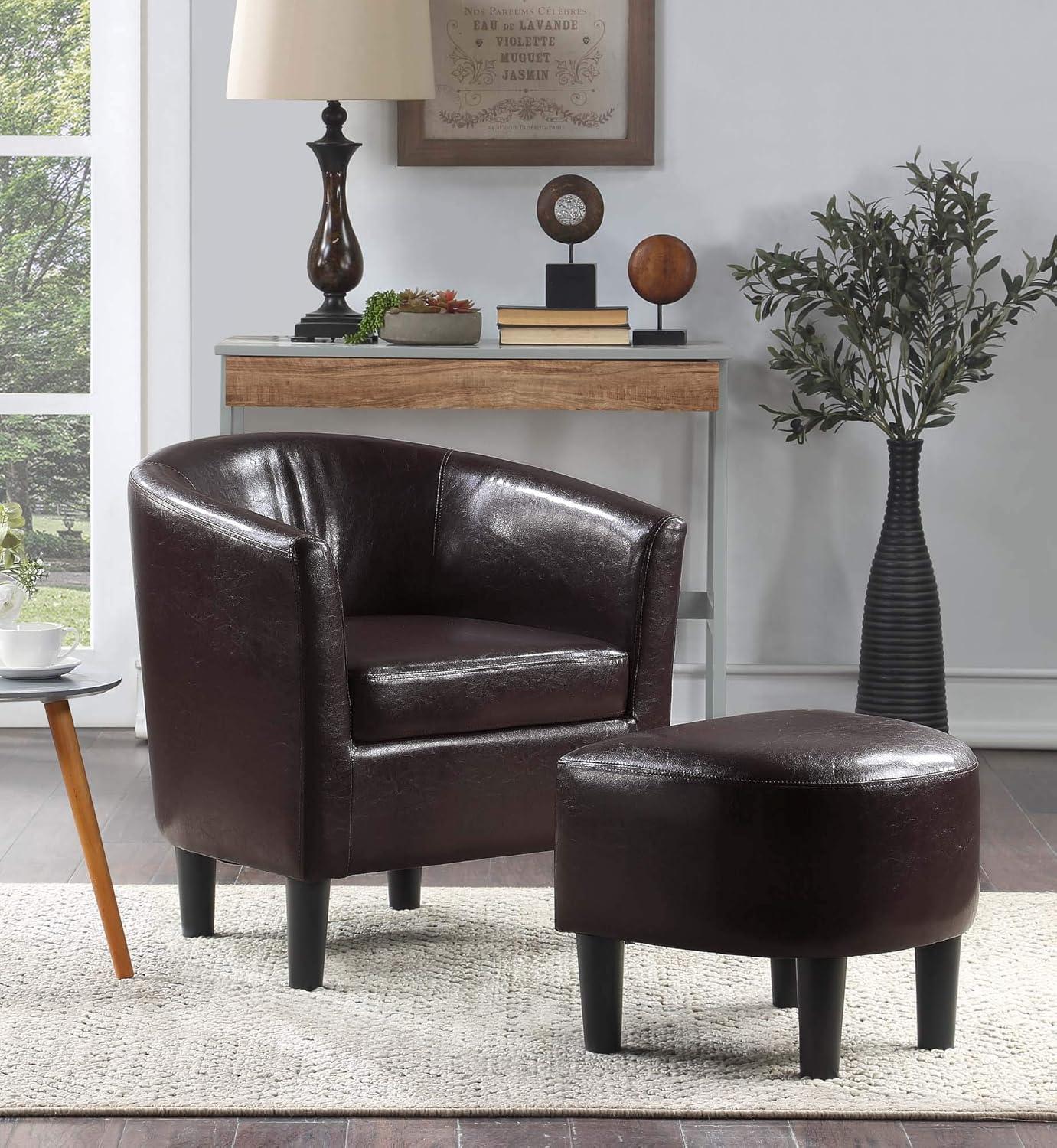 Take a Seat Churchill Accent Chair with Ottoman