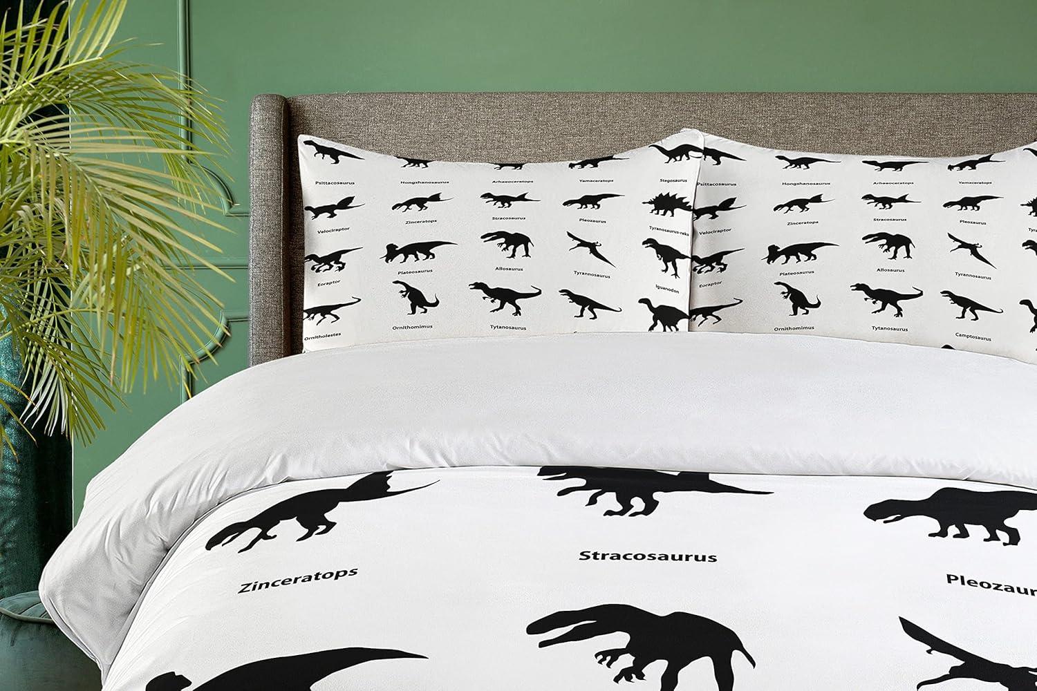 Ambesonne Dinosaur Duvet Cover Set