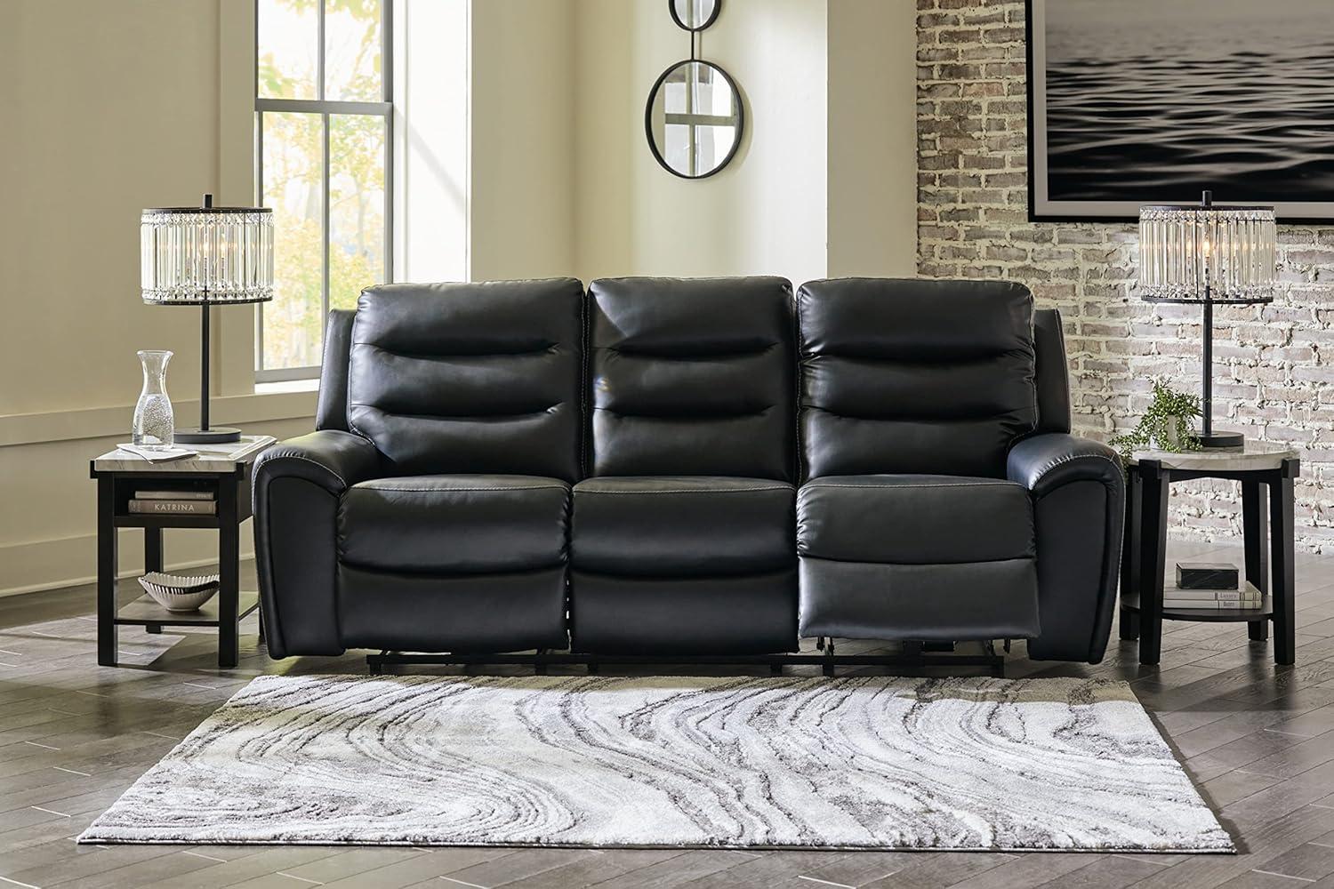 Suresh 90'' Faux Leather Power Reclining Sofa