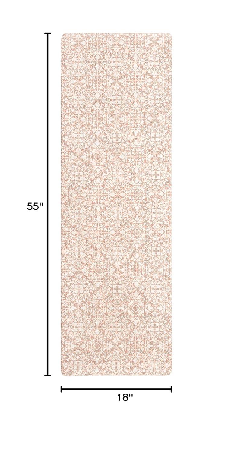 Town & Country Living TOWN & COUNTRY BASICS Comfort Plus Non-Slip Backing Vintage Medallion Tile Anti Fatigue Comfort Mat