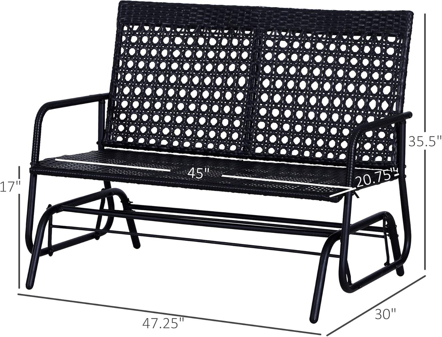 Lark Manor™ Patio 2-Person Wicker Glider Bench Rocking Chair