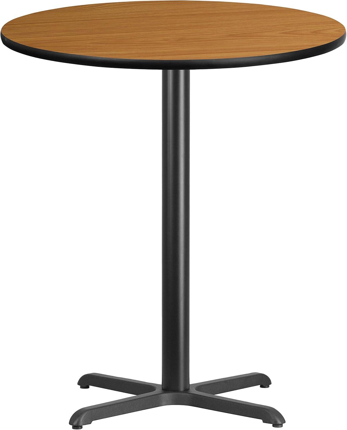 Flash Furniture Carrus Round Laminate Table Top with Height Table Base