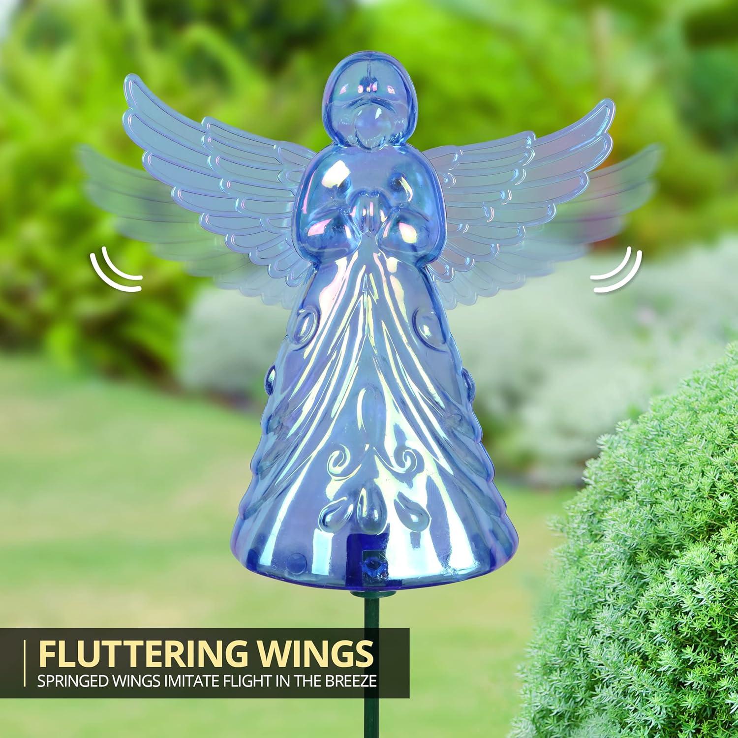 Exhart 2 Piece Angel WindyWing Garden Stakes, 4.5 by 30 Inches (Set of 2)