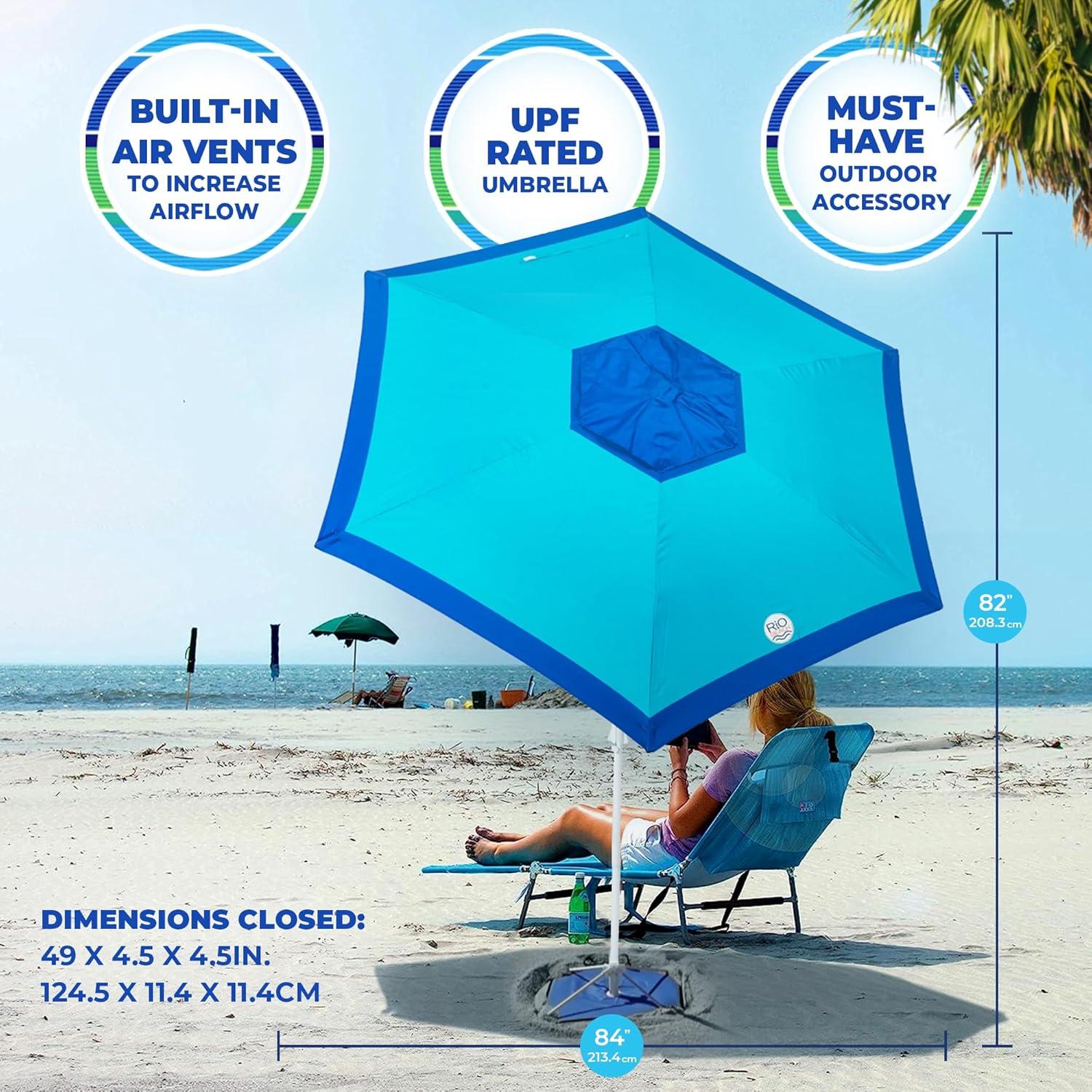 RIO BEACH 7 ft. Market Umbrella with ANCHORX™