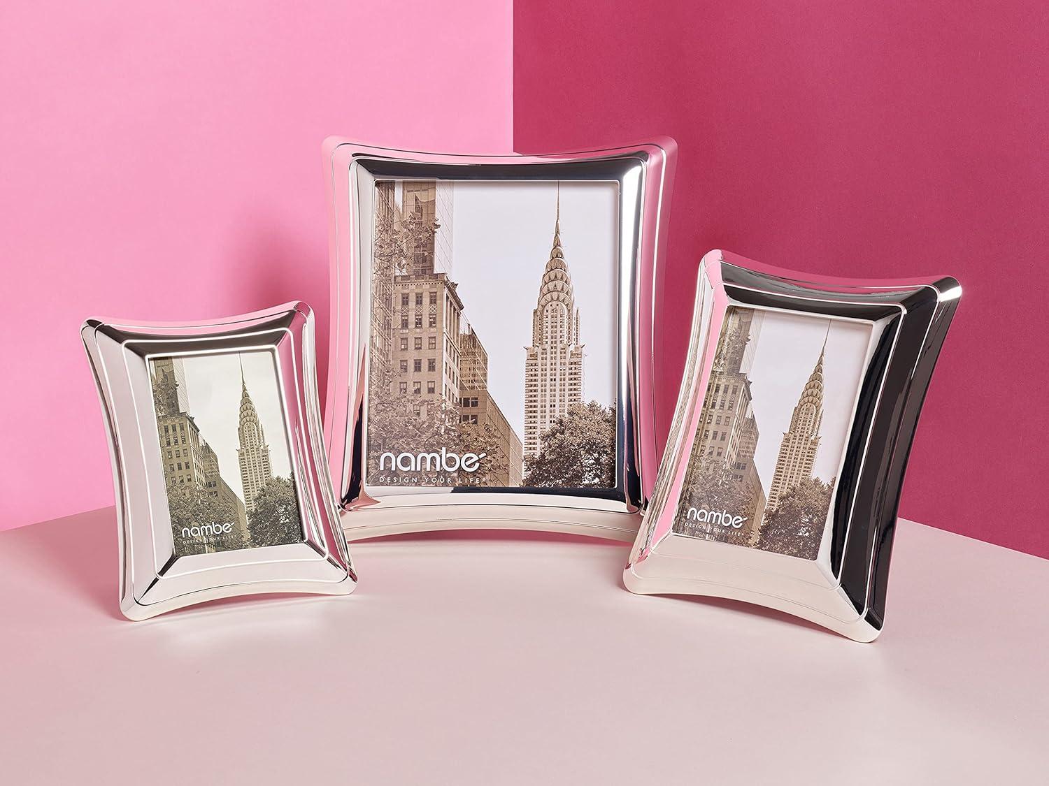 Nambe Portal Picture Frame Holds One 5 x 7 Photo - Silver