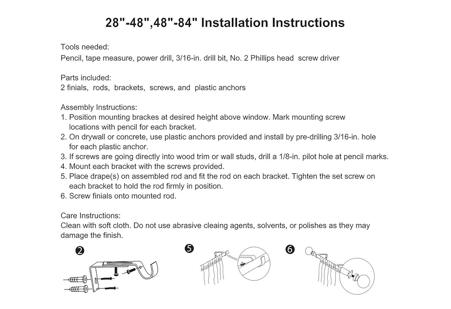 Urbanest 3/4" Bird Adjustable Curtain Rod, 28" to 48", Blue With White Rod