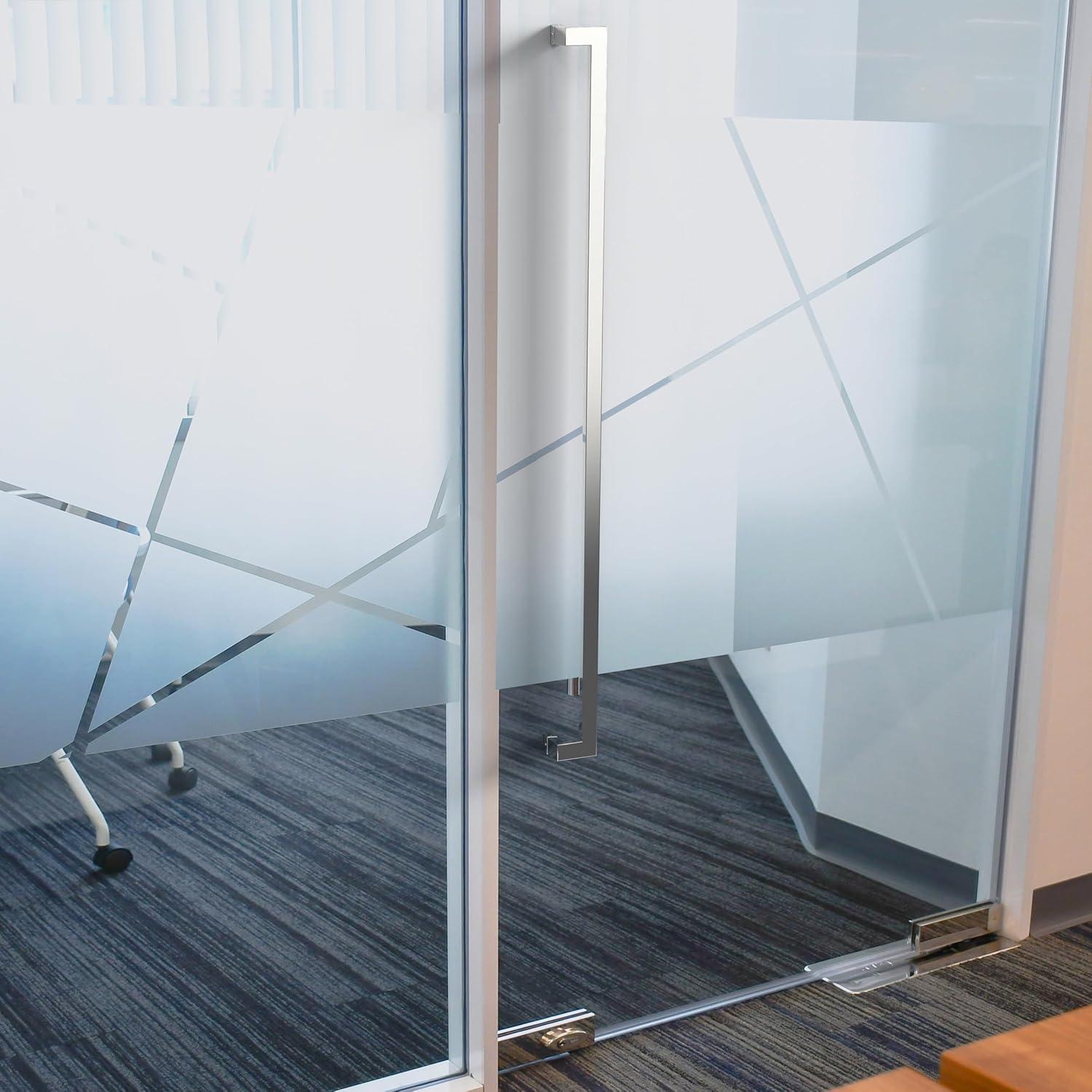 Satin Push/Pull Door Handle - Modern Contemporary Long Stainless Steel Push Pull Door Handle for Home Entrance Glass Shower Wooden Barn & Office Store Shop Doors