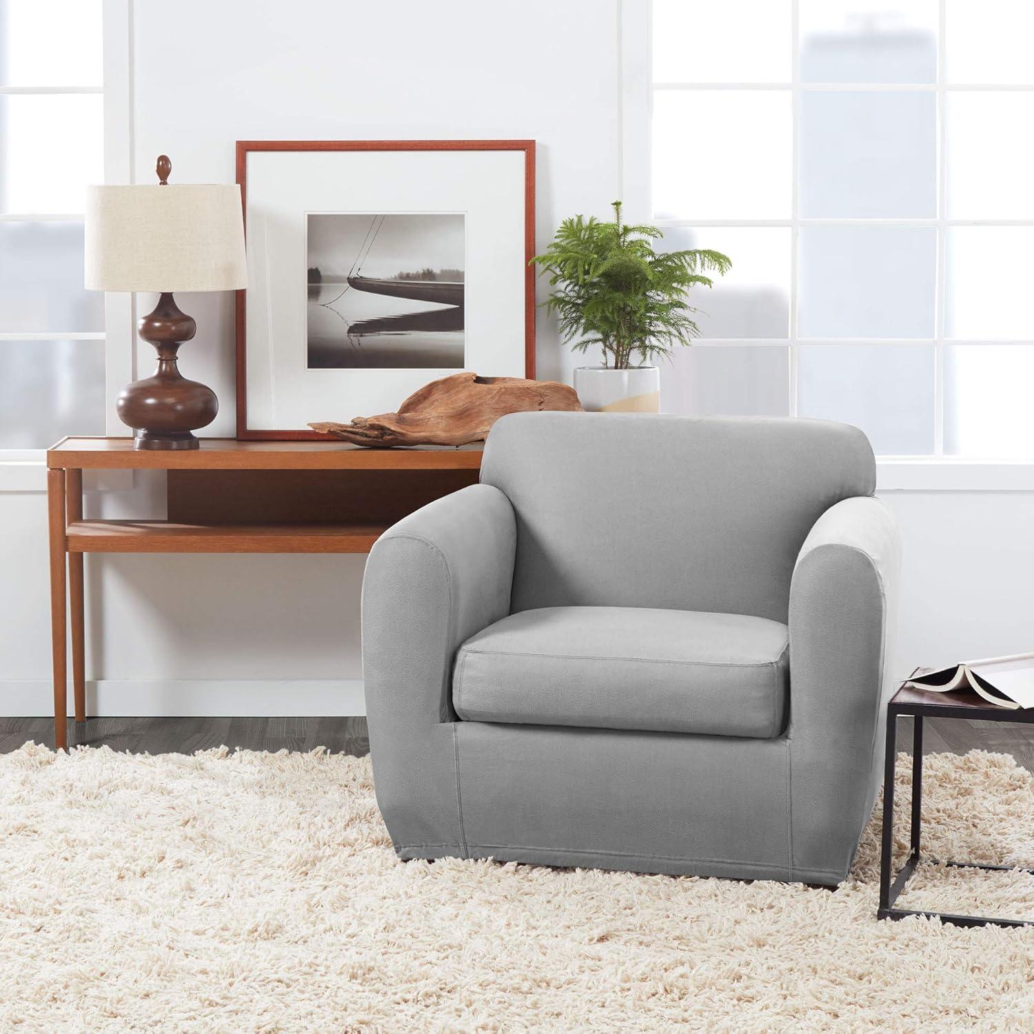 Sure Fit Box Cushion Armchair Slipcover