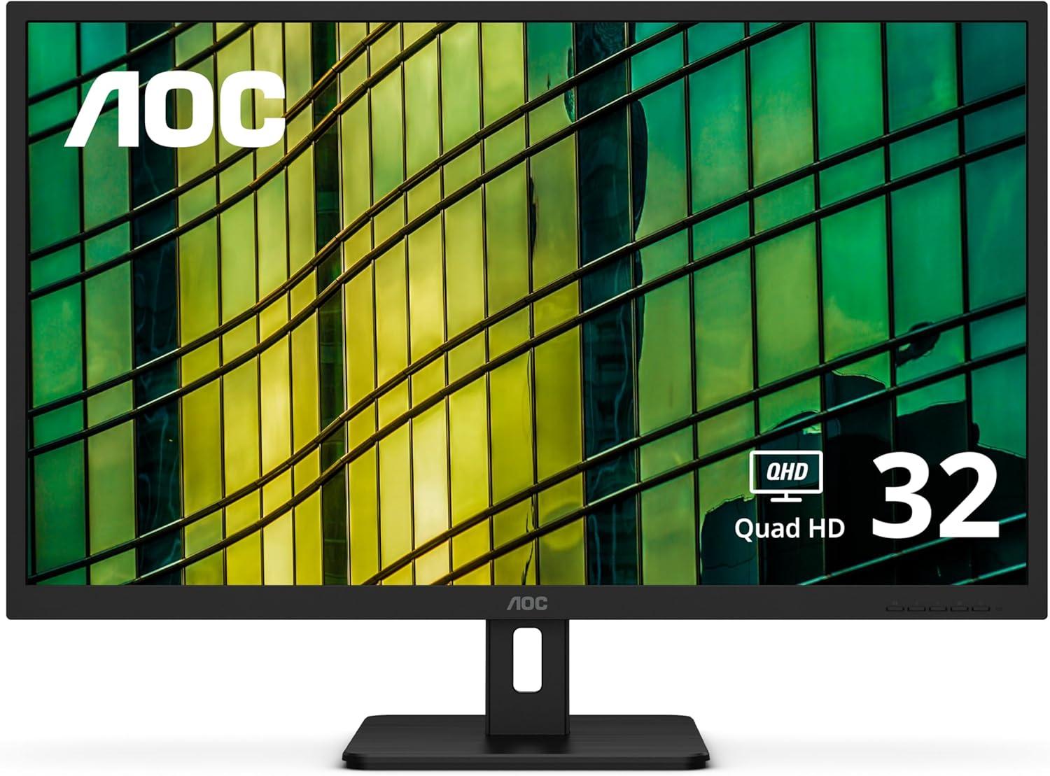 AOC 32" Black IPS QHD Monitor with Speakers