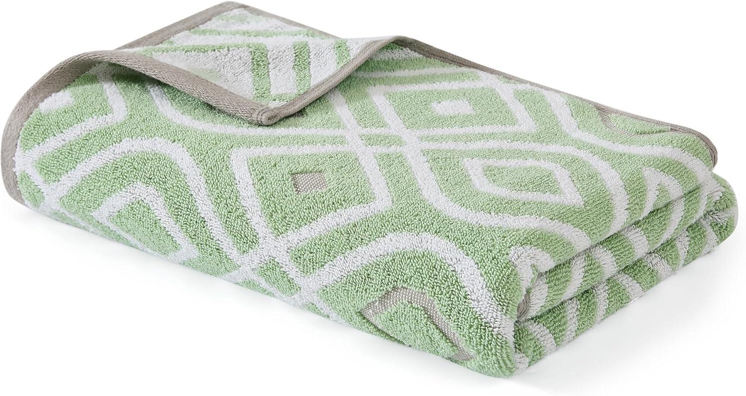 Modern Threads Oxford 6-pc Yarn Dyed Jacquard/Solid Towel Set, Green