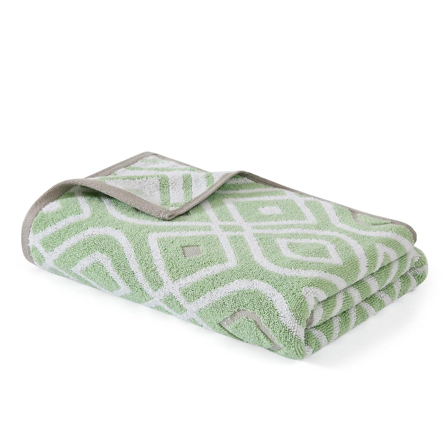 Modern Threads Oxford 6-pc Yarn Dyed Jacquard/Solid Towel Set, Green