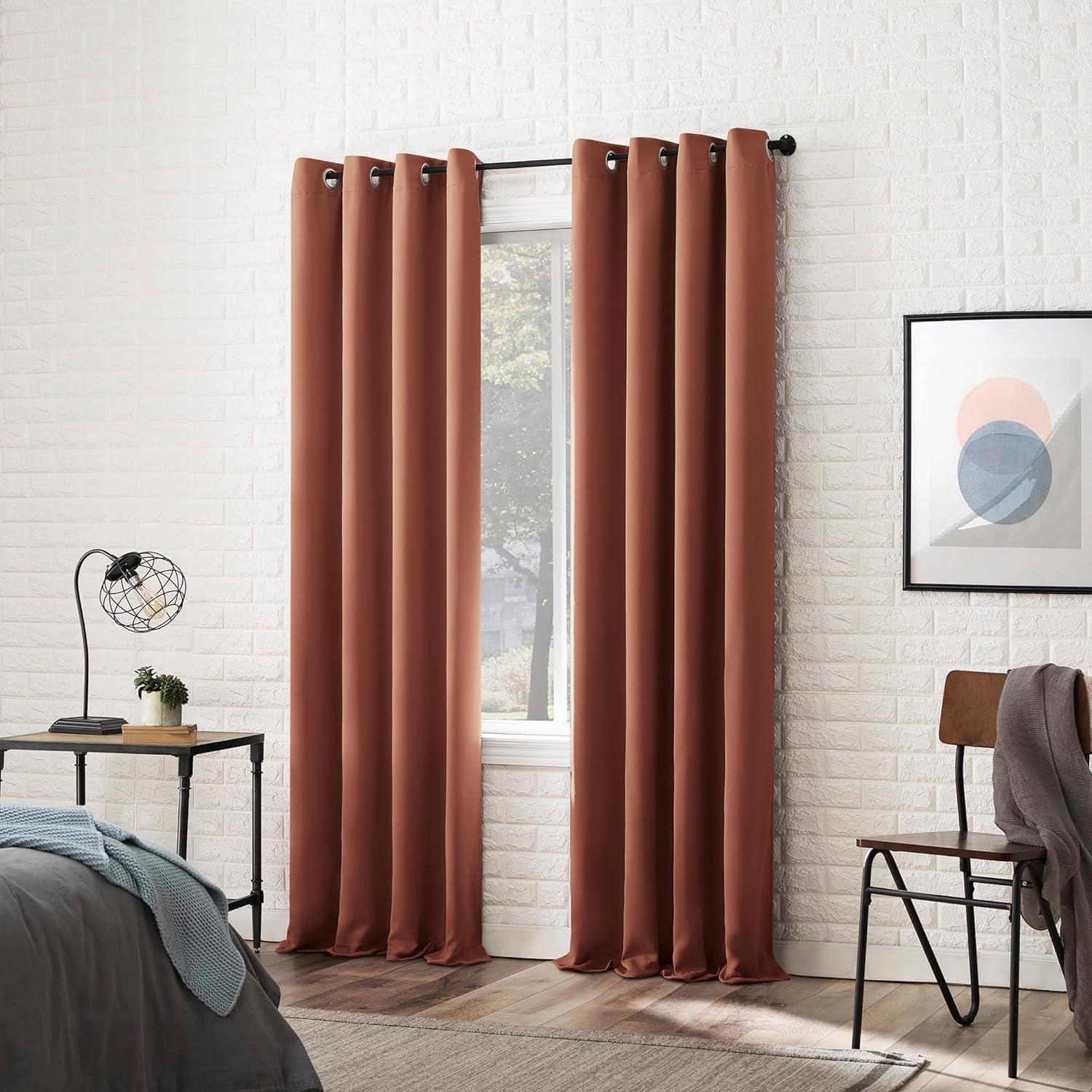 Sun Zero Blackout Kenneth Energy Saving Grommet Curtain Panel