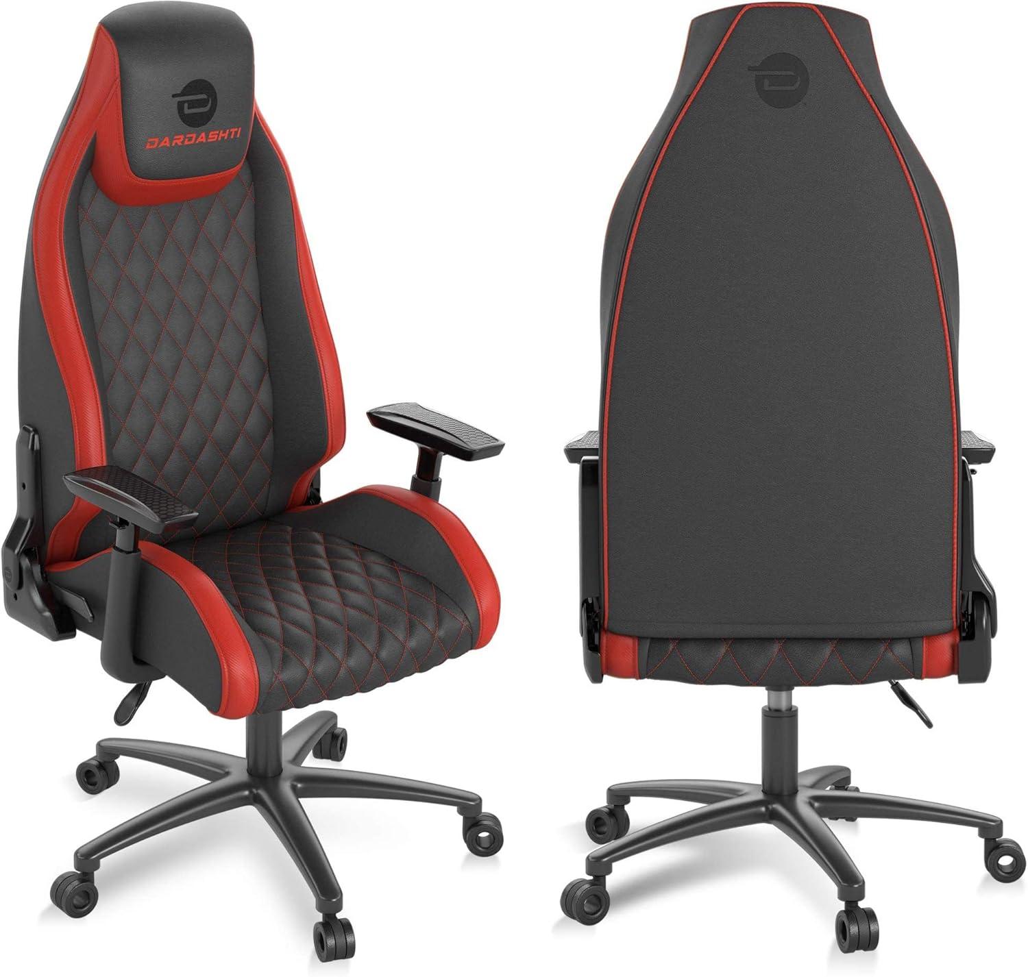 Dardashti Red and Black Ergonomic Gaming Chair with PU Leather