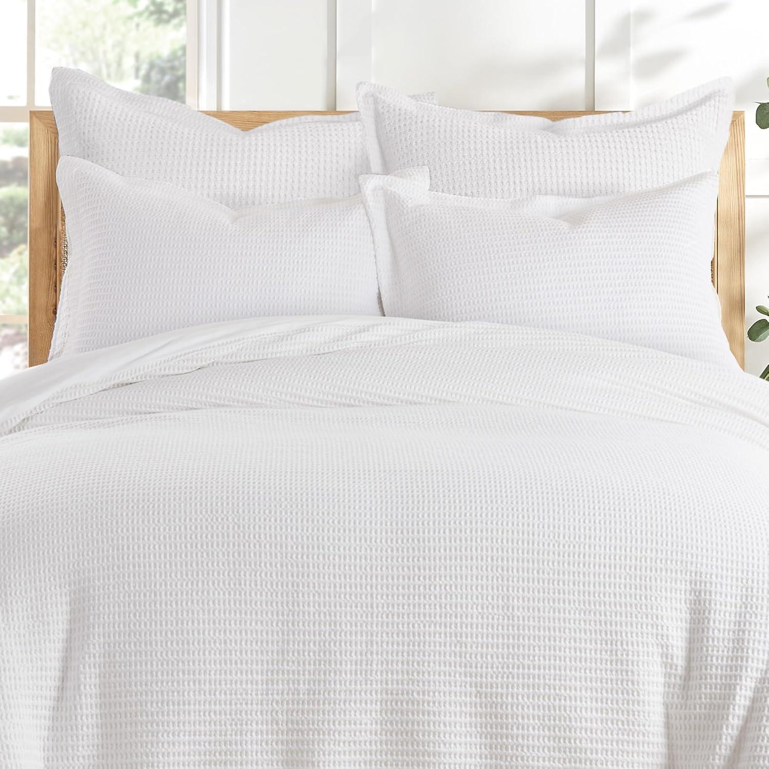 Cloud Waffle Bright White  Euro Sham set of 2 - Levtex Home