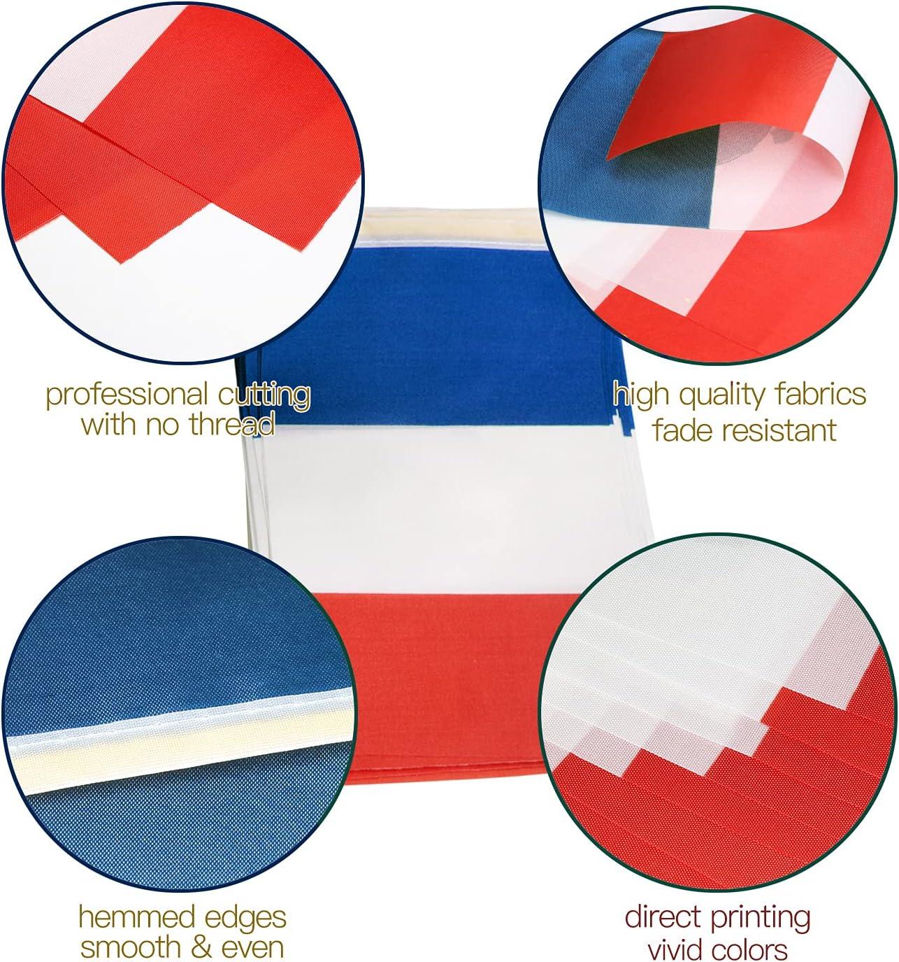 Anley France String Flag Pennant Flags, Patriotic Events 14th of July French Bastille Day Decoration Sports Bars - 33 Feet 38 Flags