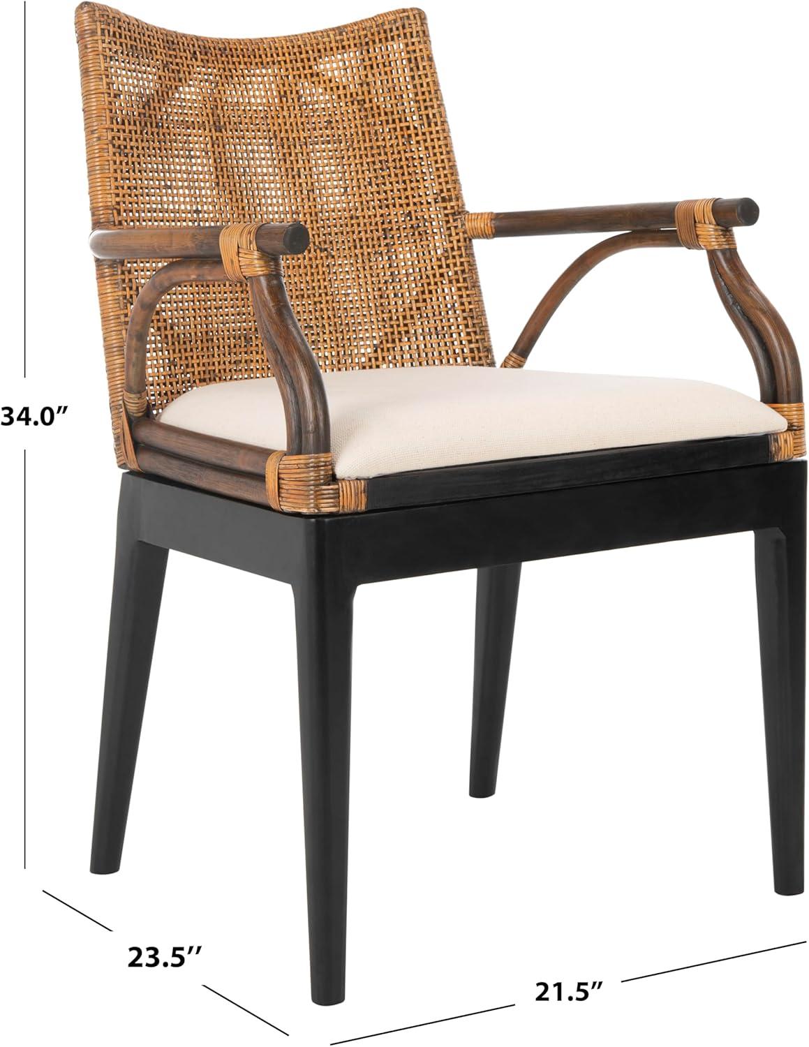 Gianni Arm Chair - SEA4011 - Brown/Black - Safavieh