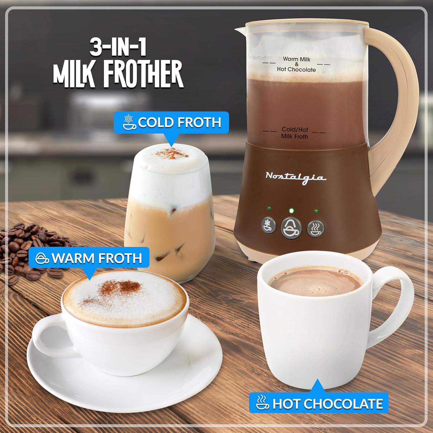 Nostalgia Nostalgia FHCM4BR Frother & Hot Chocolate Maker