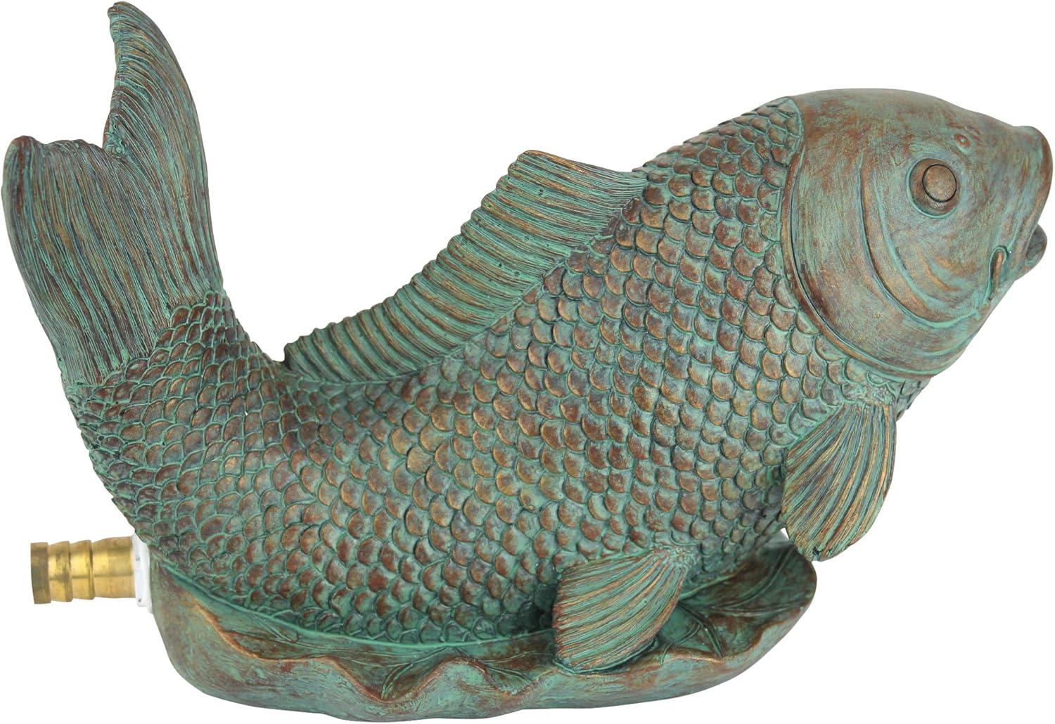 Design Toscano Japanese Koi Piped Spitter Statue
