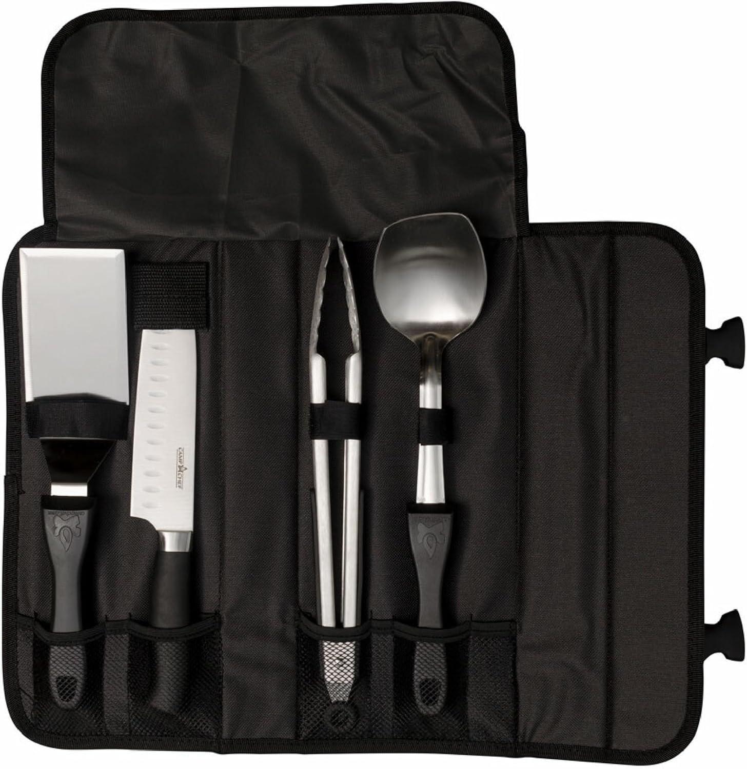 Stainless Steel 5-Piece Outdoor Chef Set with Carry Case