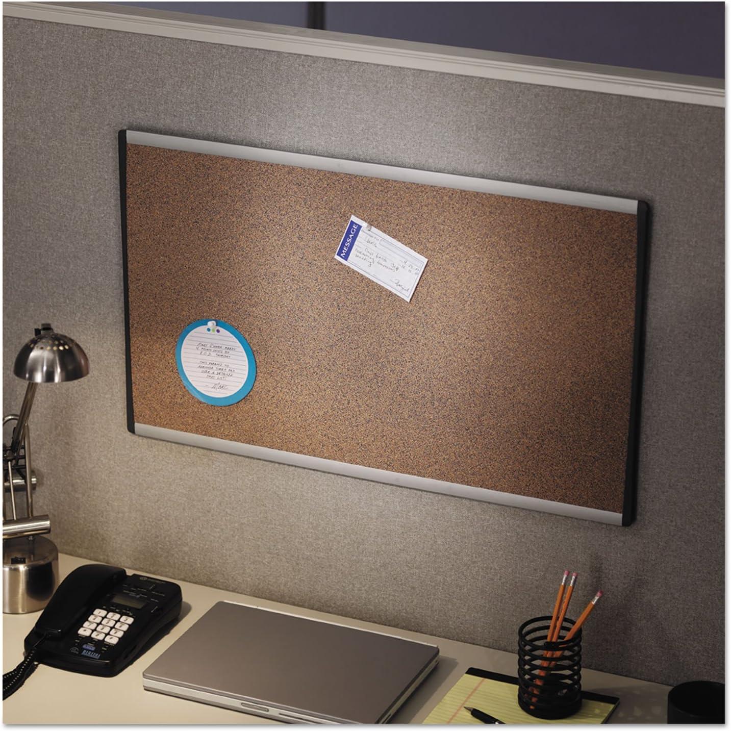 Quartet ARC Frame Cork Cubicle Board 18 x 30 Tan Aluminum Frame ARCB3018