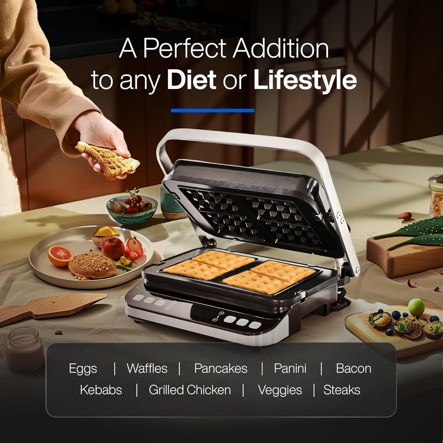 Yedi Houseware Yedi Total Package 6-in-1 Digital Indoor Grill and Waffle Maker | Wayfair