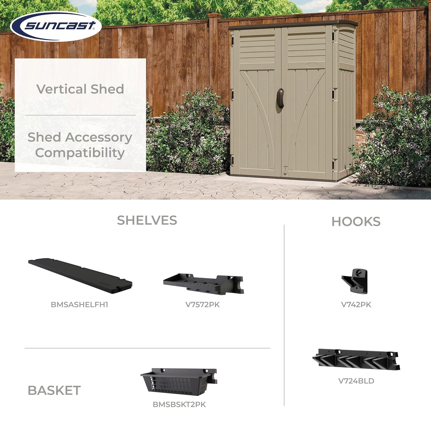 Suncast Suncast 53 in. W x 32.5 in. D Resin Vertical Tool Shed