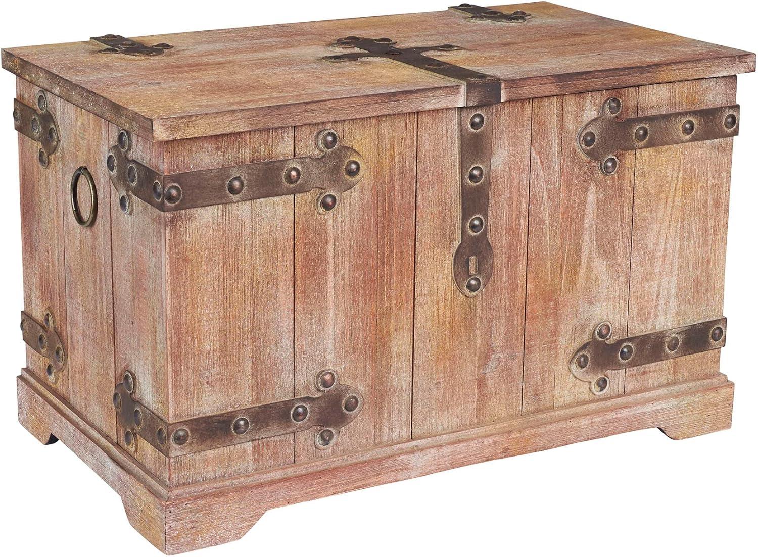 Household Essentials 2 Piece Wood Accent Trunk