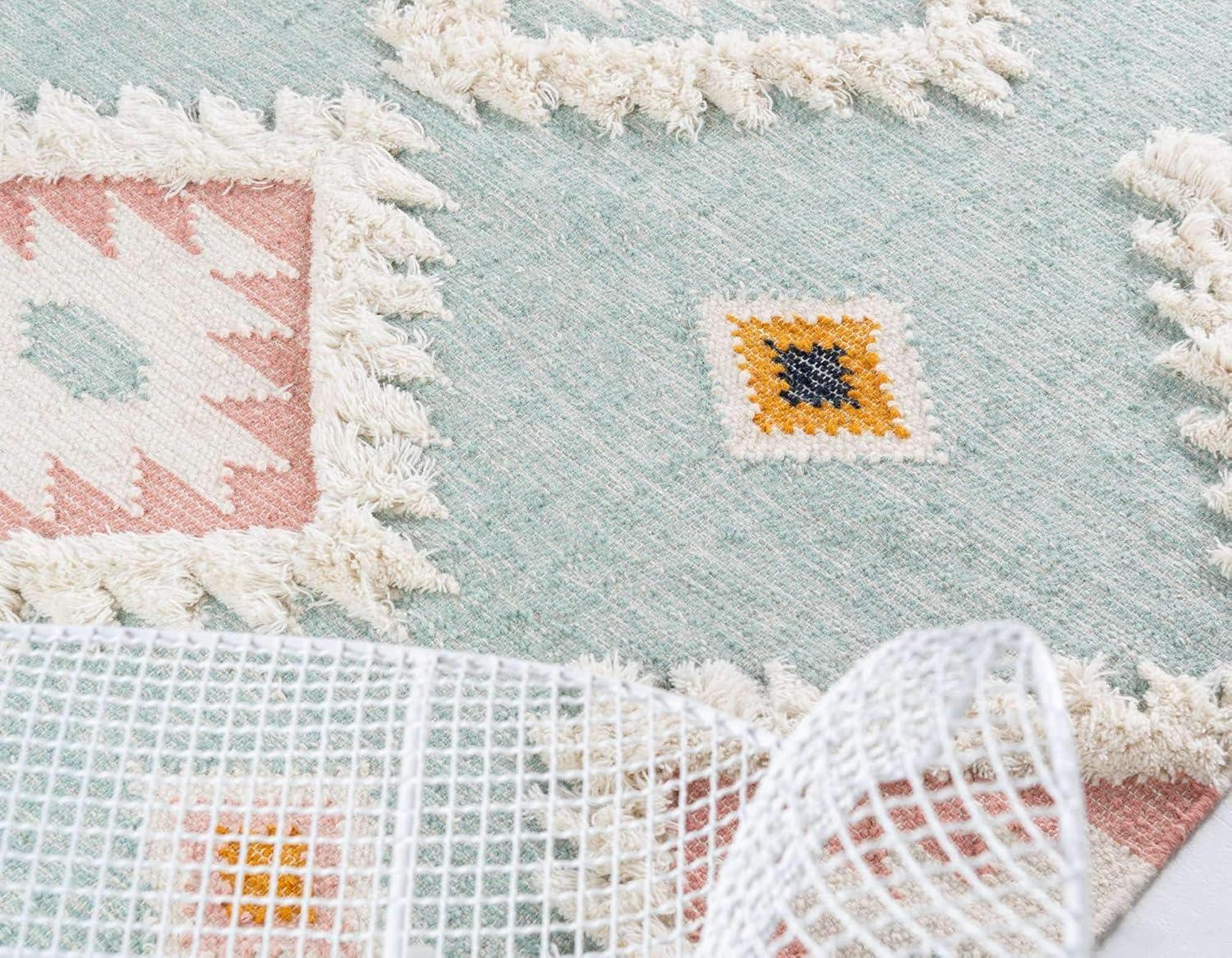 Unique Loom 3' 3 x 5' 1 Mesa Papago Light Aqua Area Rug