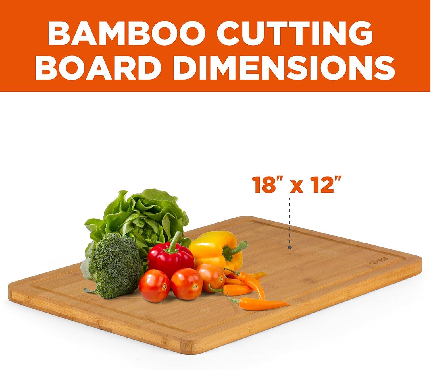 Large Natural Bamboo Rectangular Cutting Board