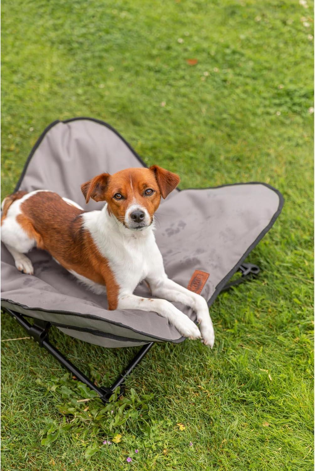 TRIXIE TRIXIE Camping Cot for Dogs, Elevated Dog Bed, Folding Padded Pet Bed, Raised Travel Lounger for Dogs