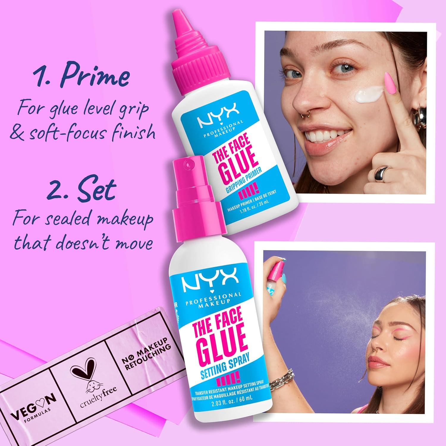 NYX Professional Makeup The Face Glue Makeup Setting Spray - 2 fl oz