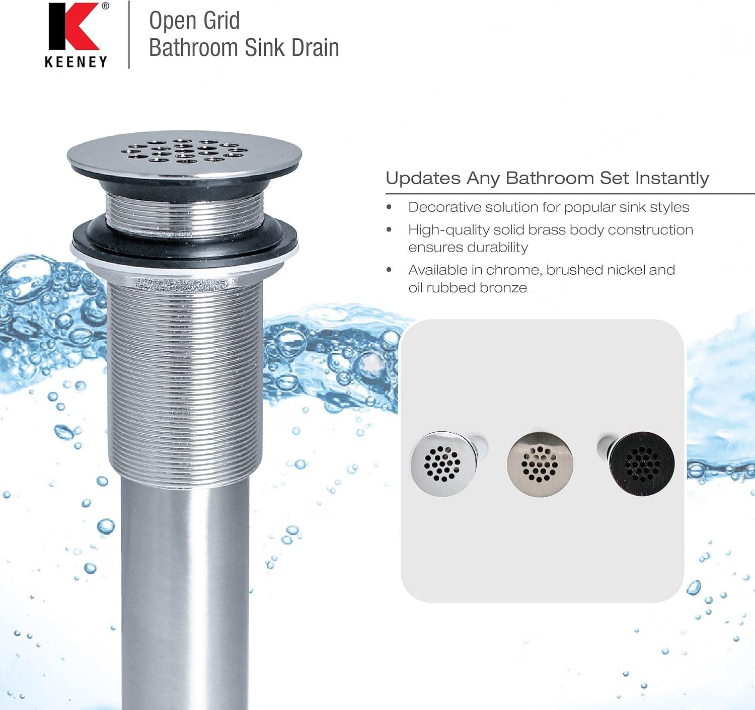 Universal Grid Bathroom Sink Drain