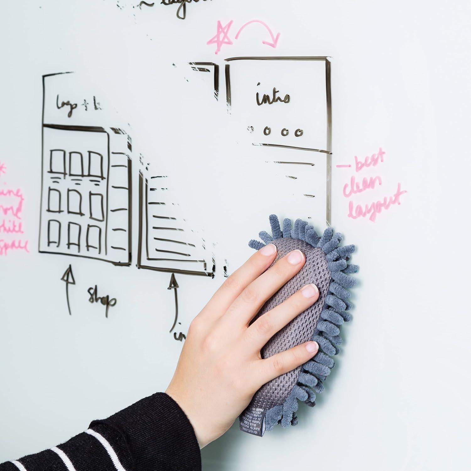 U Brands Premium Shag Eraser, Dry Erase Ink & Chalk, Soft, Microfiber, 582U