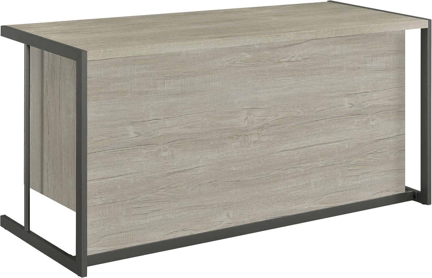 Coaster Loomis 4-drawer Modern Wood Office Desk in Whitewashed Gray