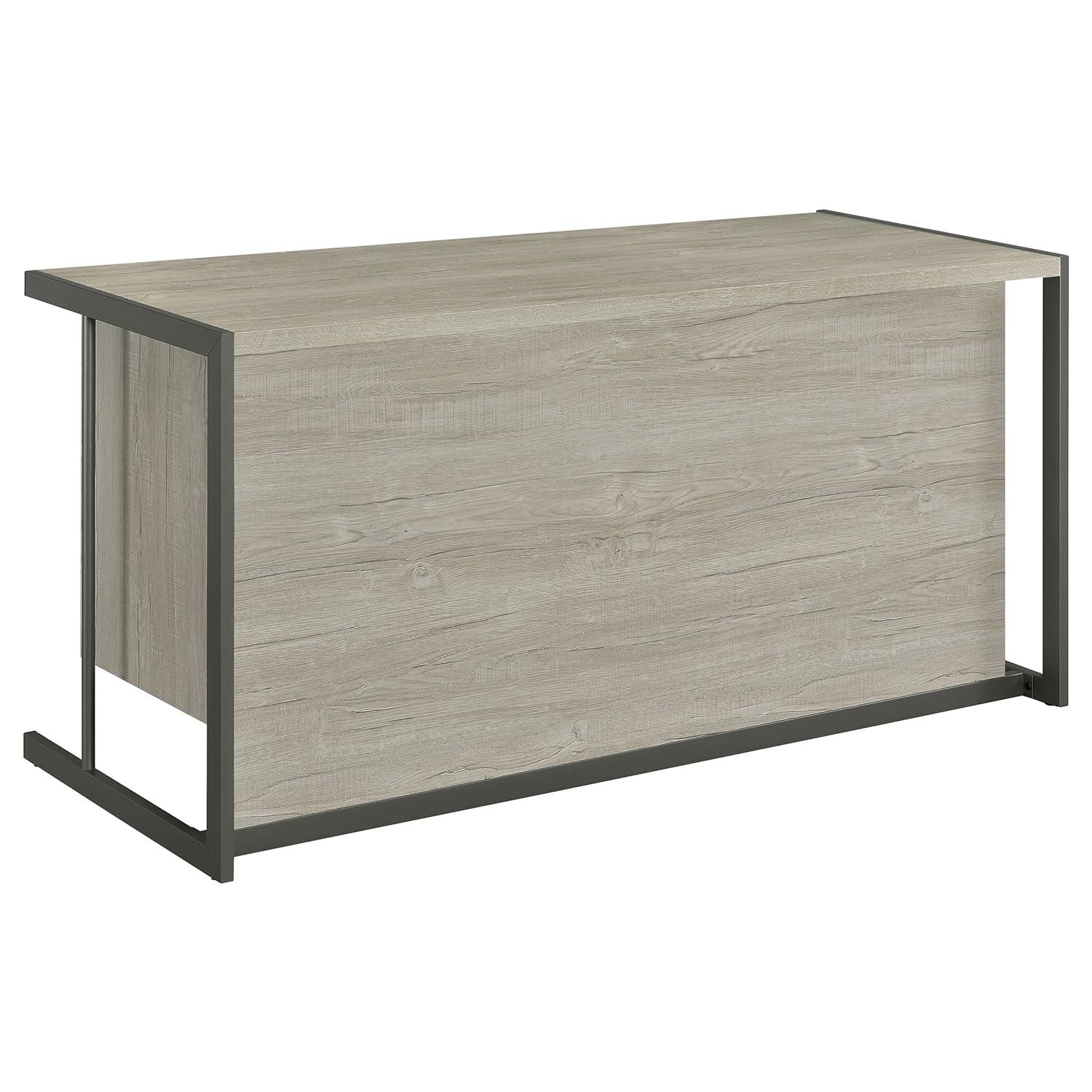 Coaster Loomis 4-drawer Modern Wood Office Desk in Whitewashed Gray