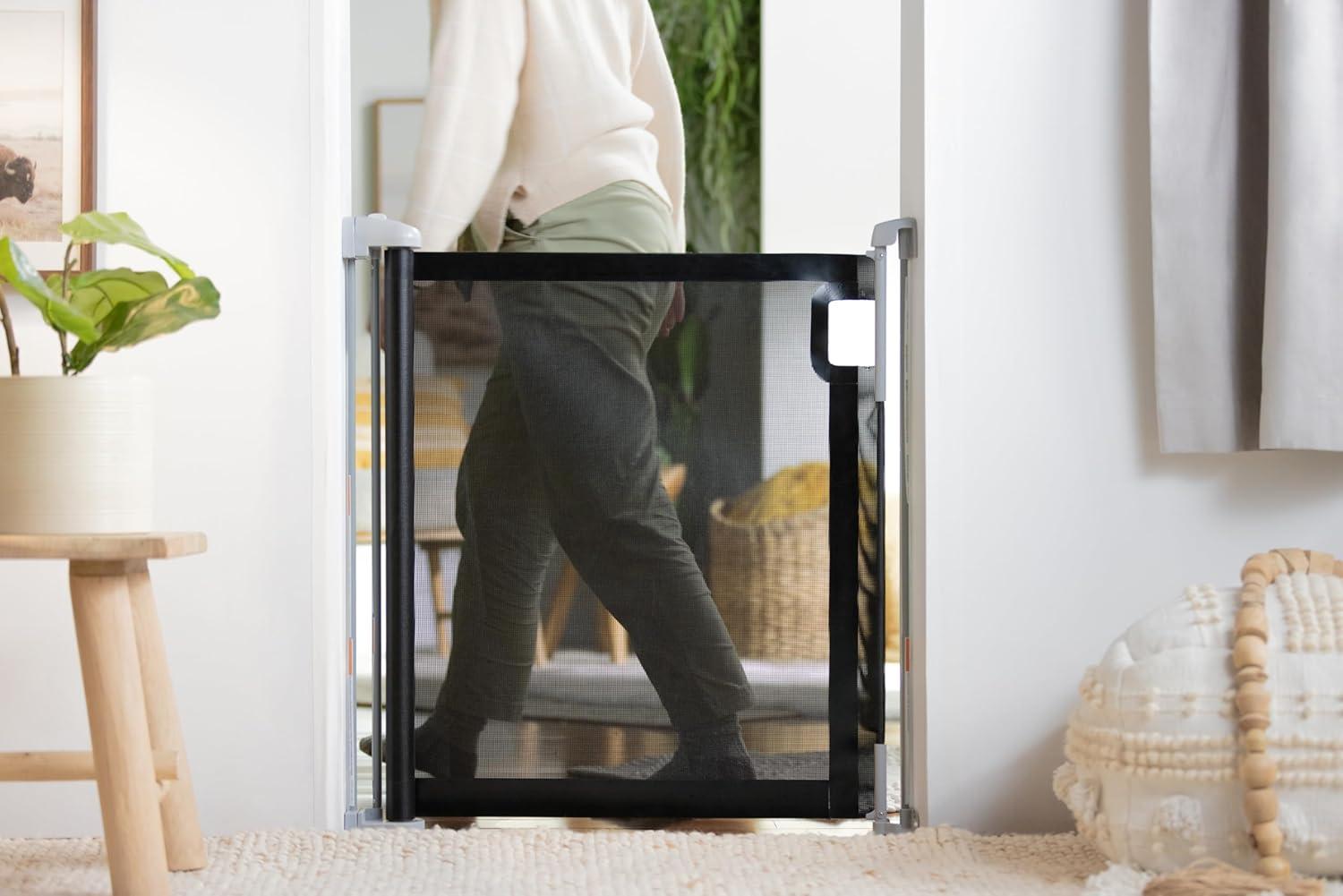 Open Box Ingenuity Infant Tuck Away Mesh Stairway Pet & Baby Gate w/Metal Frame