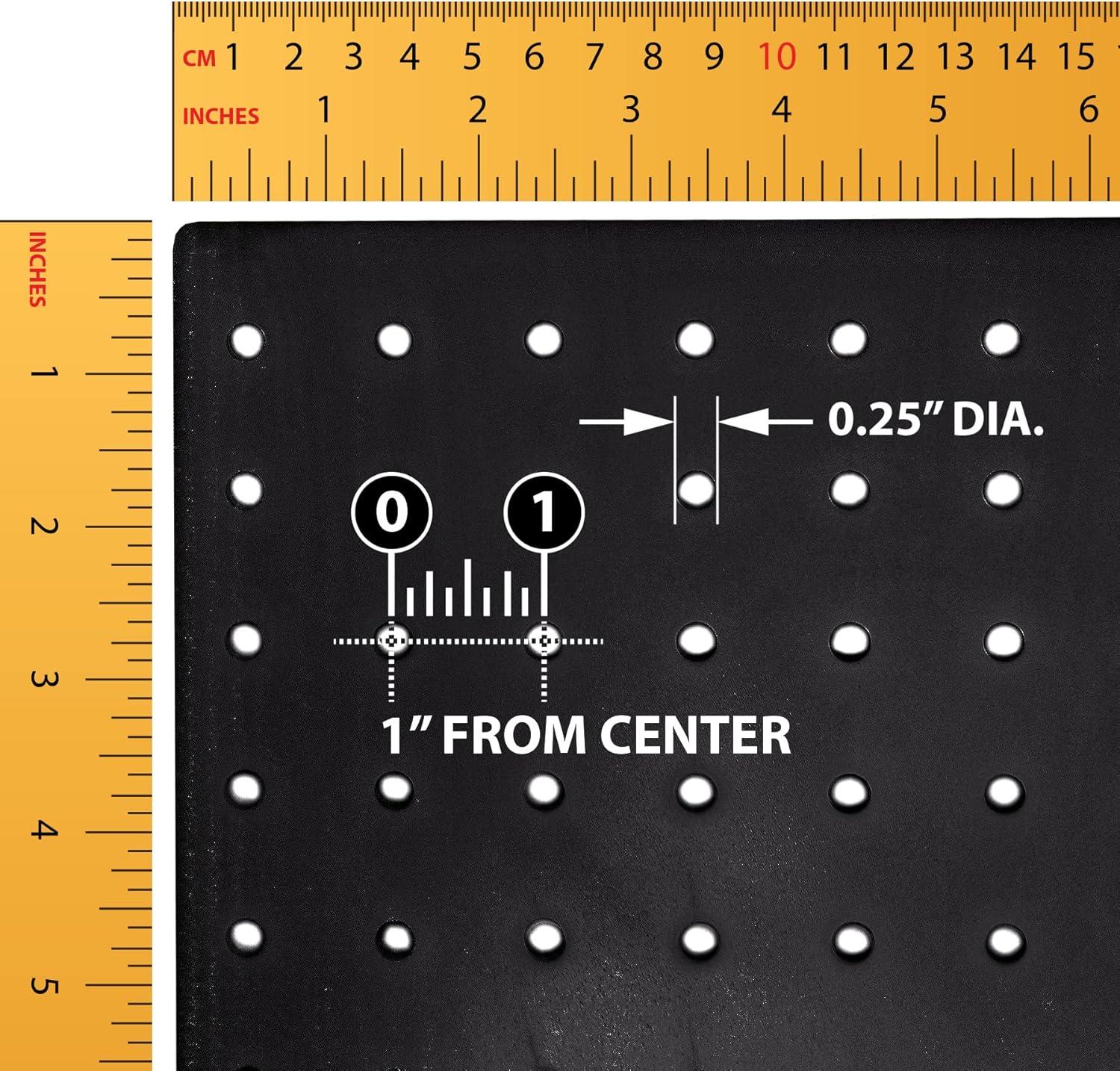 Four-Sided Revolving 4"W x 12"H Pegboard Counter Display w/ 16 2" Hooks