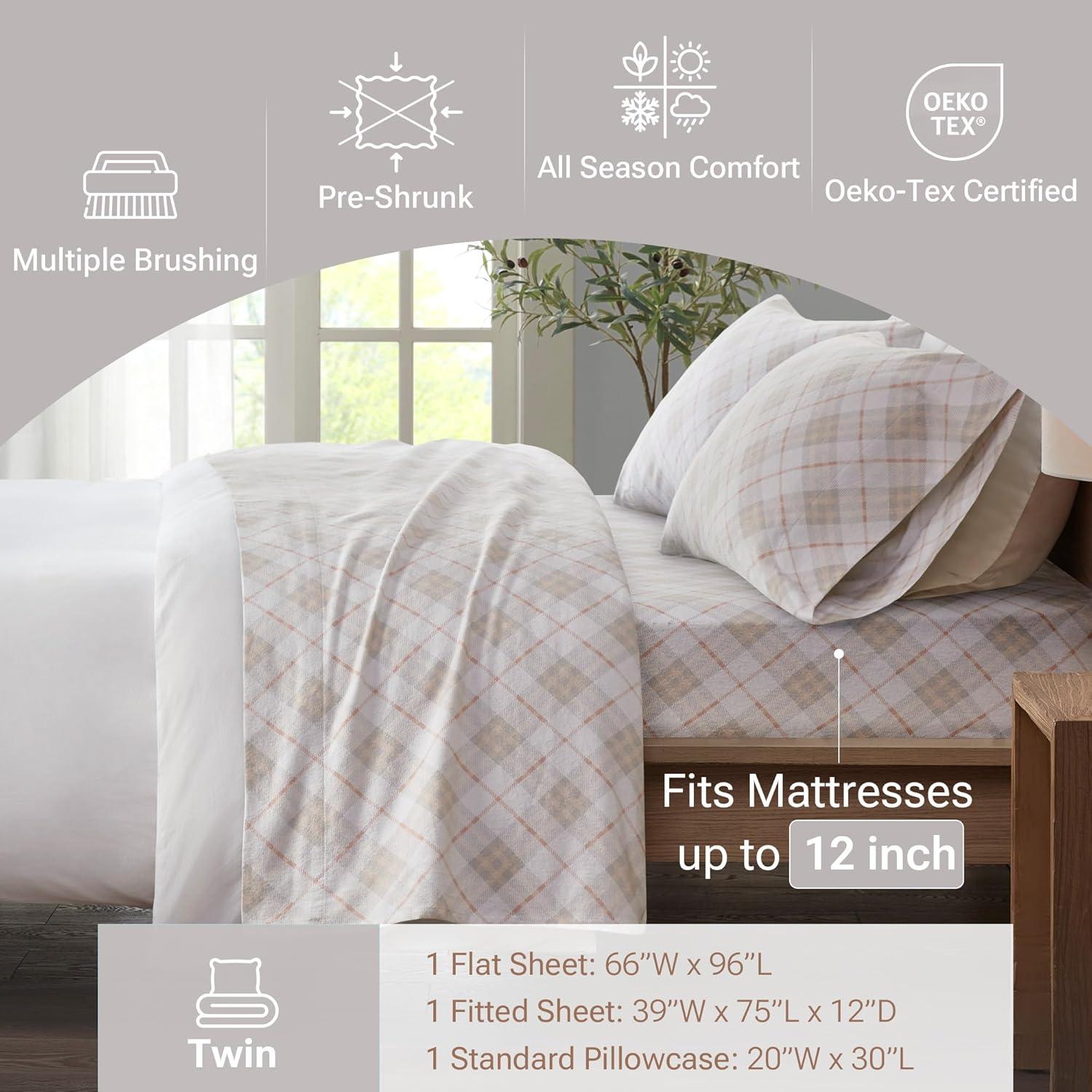 Cozy Flannel 100% Cotton Sheet Set