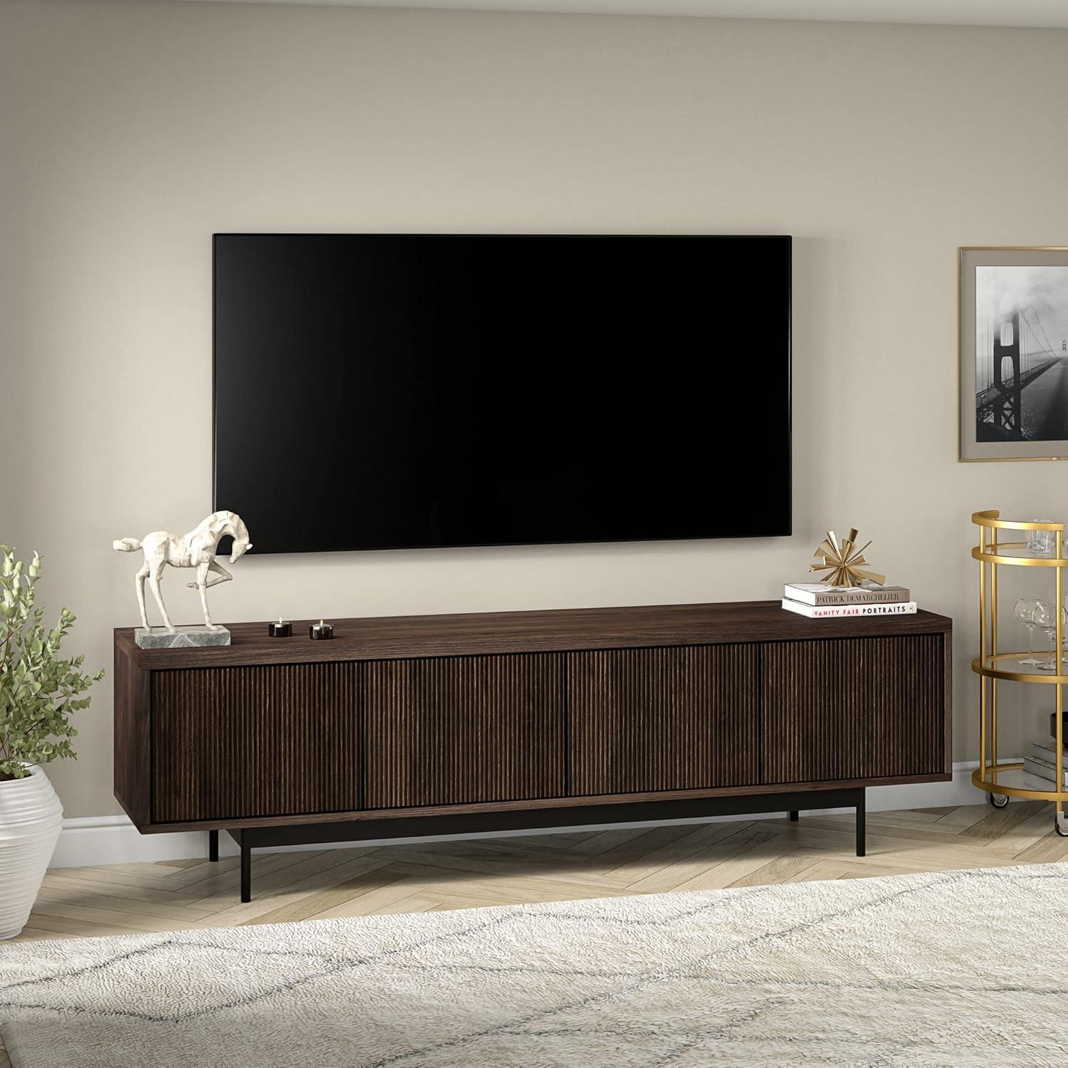 Whitman 70" Alder Brown TV Stand with Cabinet