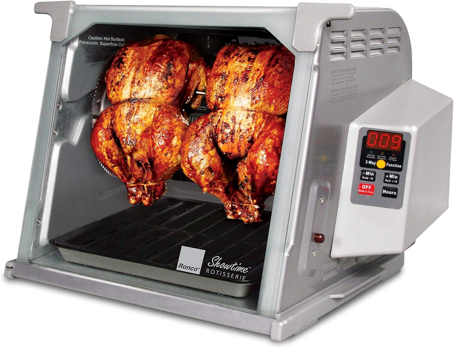 Ronco Digital Rotisserie Oven, Platinum Digital Design, Large Capacity (240oz) Countertop Oven