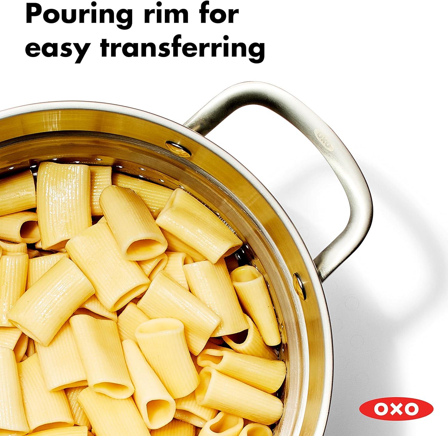 Polished Stainless Steel 8.4QT Multi-Pot with Steamer Insert and Glass Lid