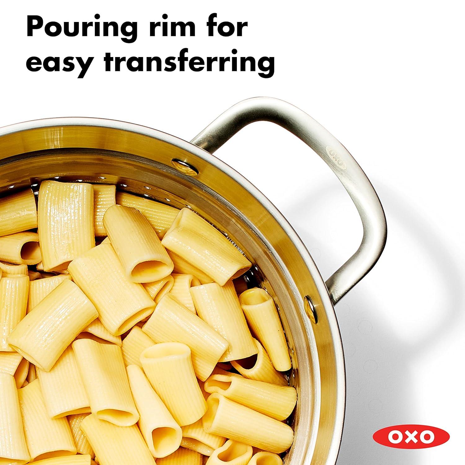 Polished Stainless Steel 8.4QT Multi-Pot with Steamer Insert and Glass Lid