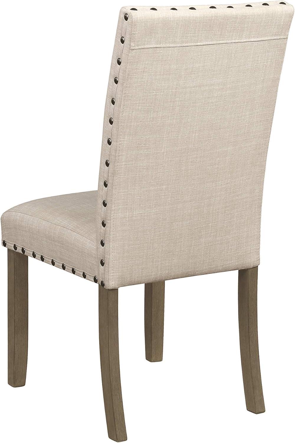 Ralland Upholstered Side Chairs Beige and Rustic Brown (Set of 2)