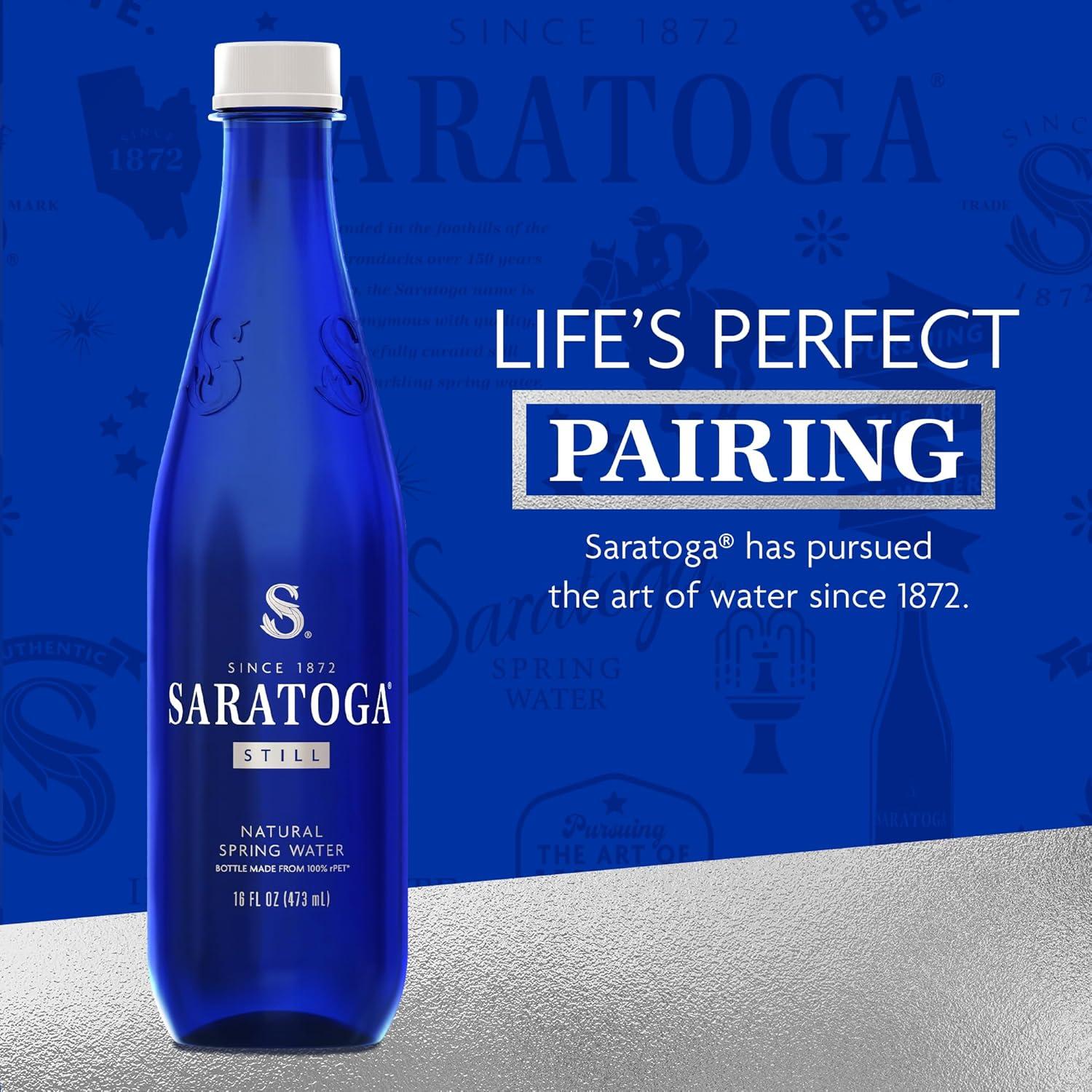 Saratoga Still Natural Spring Water in Recycled Plastic Bottles, 6 Pack